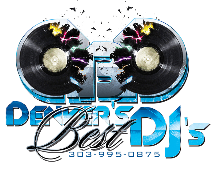 Denver's Best DJs 800x600 Logo Design with Breaking Records in the shape of a DBD