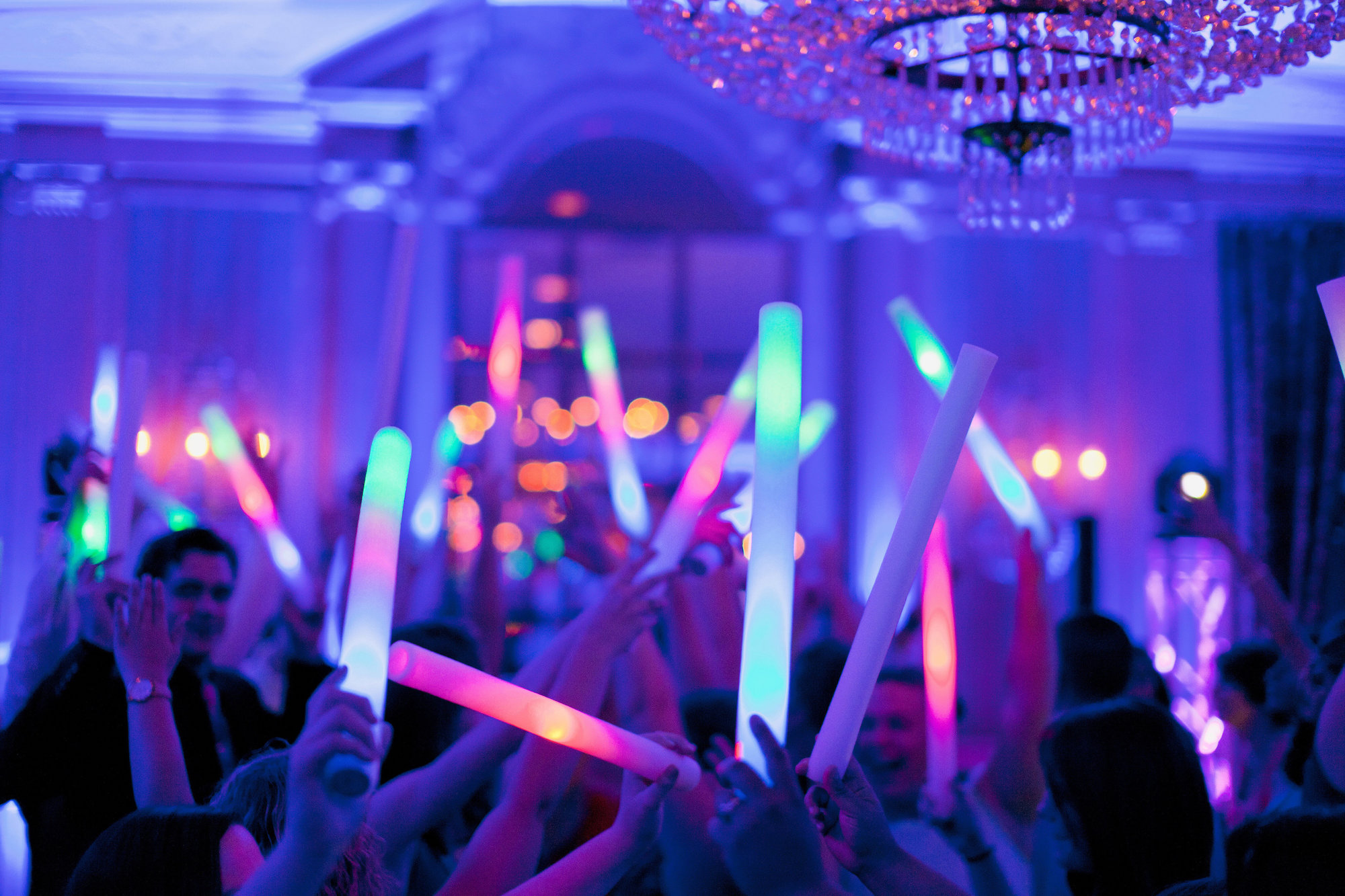 Denver's Best DJs Party with The Disco Rave Glow Light sticks